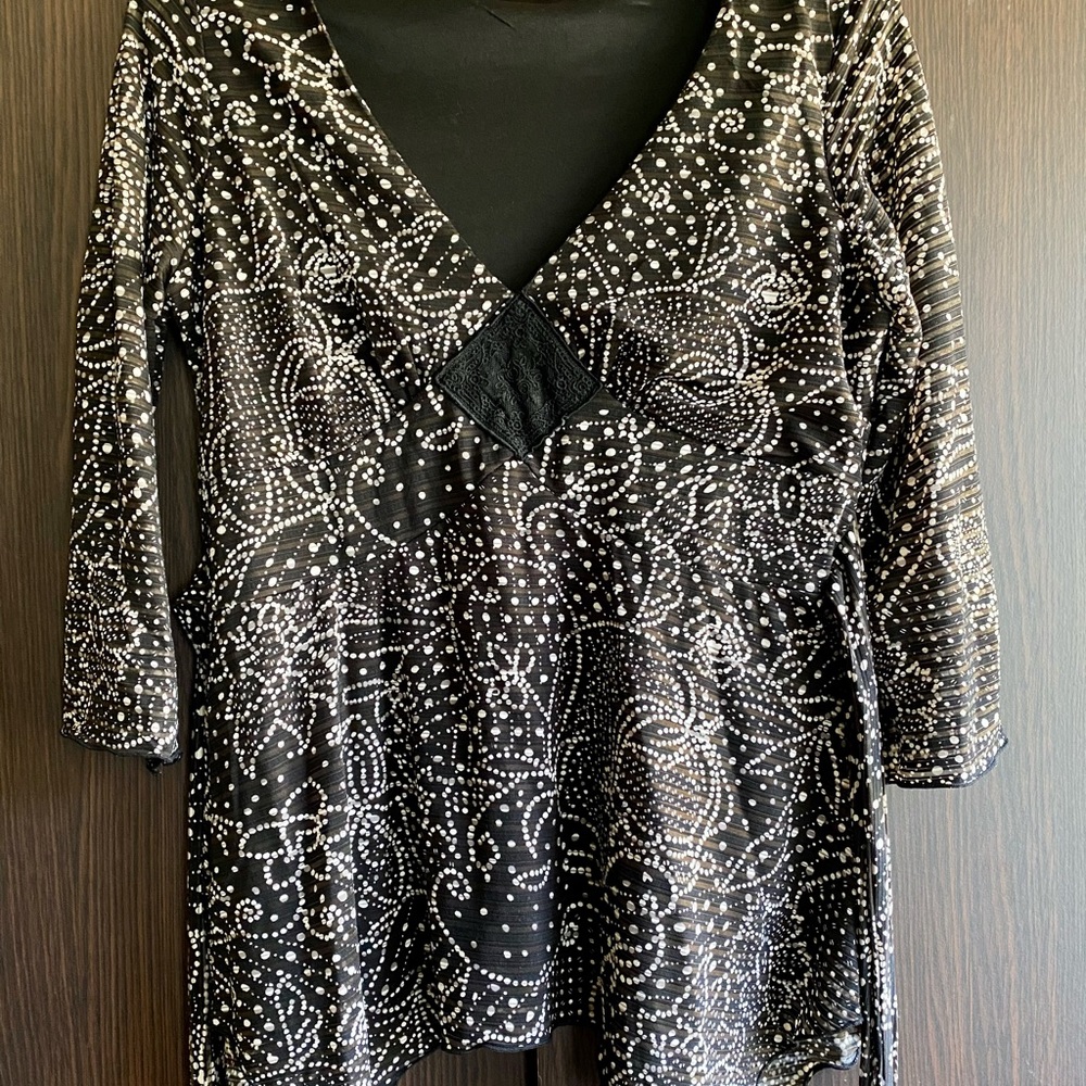 Vol. 1 V Neck Black Blouse